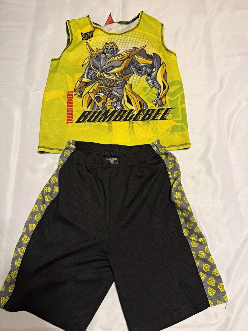 Transformers Bumblebee Boys 2pc Tank Top & Shorts Set Size 4 Yellow/Black 089